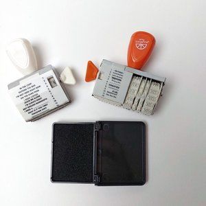 ONE Rotary phrase roller stamp + Ink pad Stamper scrapbooking cards Novelty